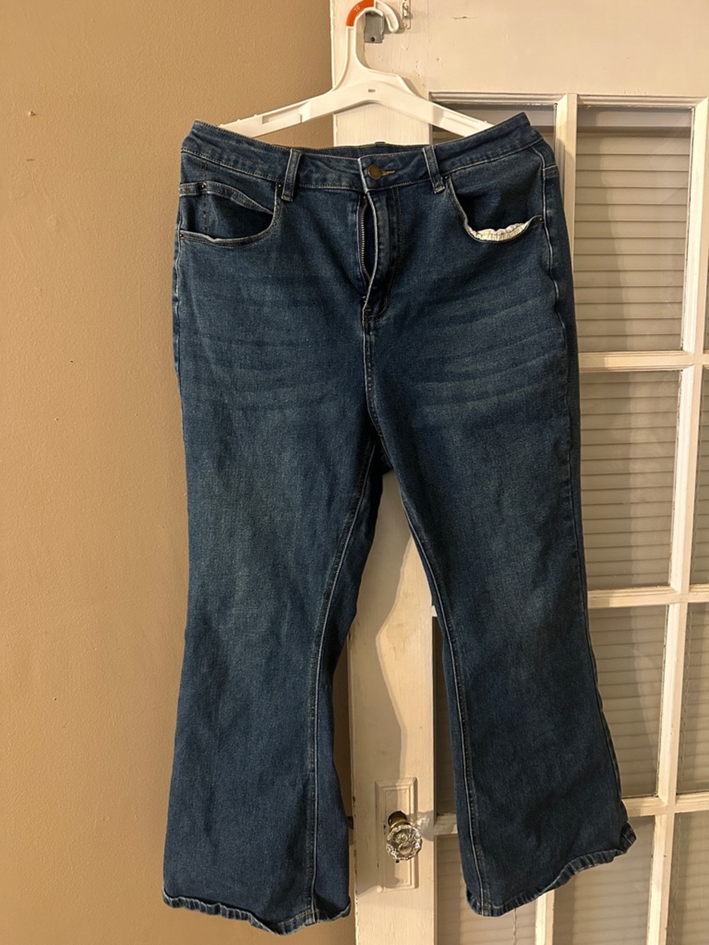 Cider Women's Dark Blue Flare Jeans
